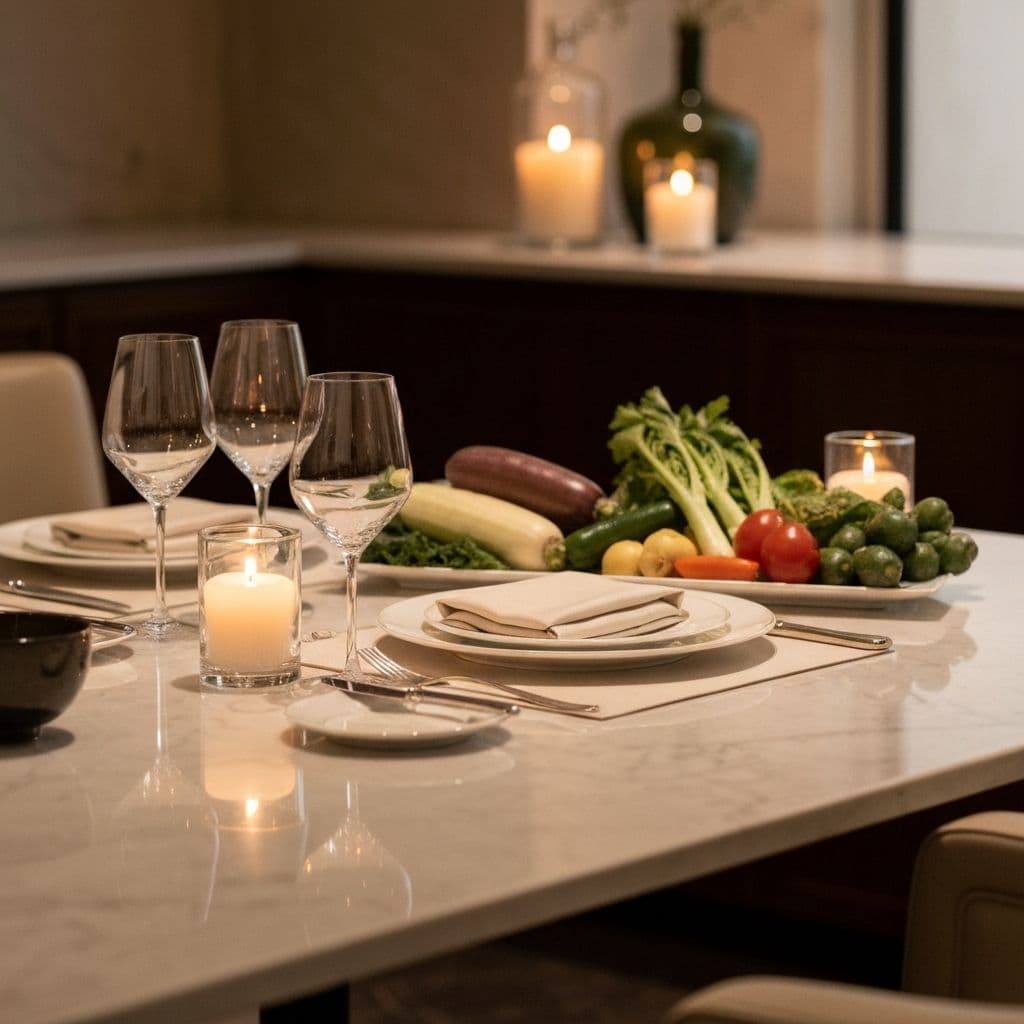 Luxurious private dining setting